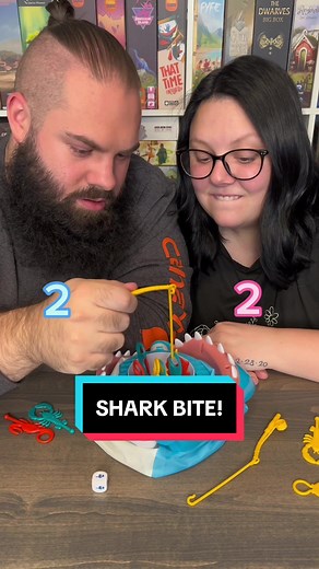 Watch Out For The Shark Bite 🦈 #boardgames #gamenight #couple #fun | Board Games