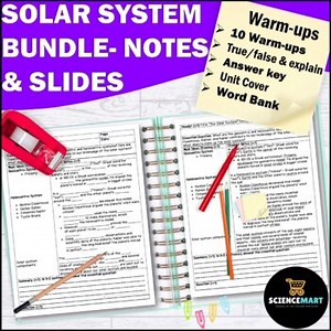 Solar System Space Unit Editable Notes & Slides | Planets Astronomy Science
