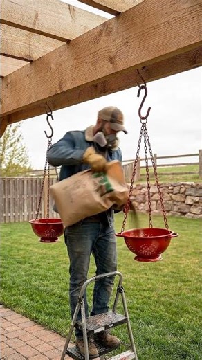DIY Rustic Hanging Planters: Turn Old Colanders into Beautiful Gardens!