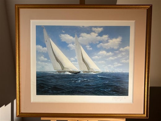 Stephen Renard J-class Yacht Print: Signed Limited Edition, Framed Nautical Art - Etsy