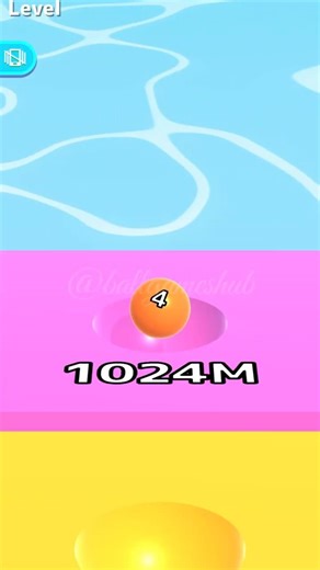 Small 4 Orange Ball Reaches Highest Tile Impossible | Ball Run Infinity #ballgameshub 😱🔥 #shorts