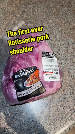Roasting Pork Shoulder on Rotisserie in the Oven