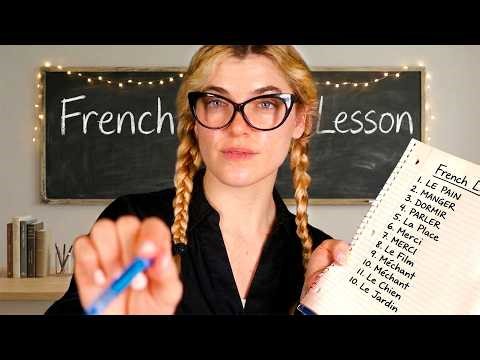 ASMR Strict Teacher Roleplay 📚 French Lesson To Help You Sleep With Personal Attention & Whispers