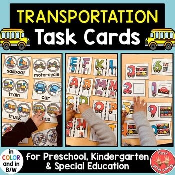 Transportation Theme Task Boxes-Literacy & Math Activities-Preschool, Special Ed