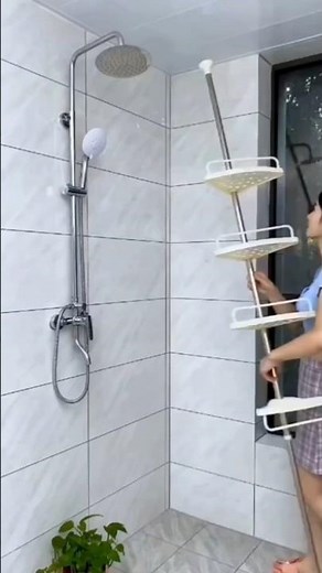 Smart Bathroom Organizer 🚿 Space Saving Shower Rack Idea
