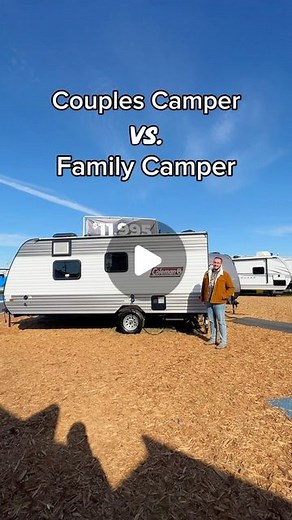 BaileyGoesOutside on Instagram: "🚐👫 Vs 🚍👨‍👩‍👧‍👦 The most **affordable** couples camper & family camper.. which is better 🤔 Let’s compare the 2024 Coleman LT 17R vs 17B from @campingworld Both are amazing, affordable RVs, with different layouts depending on your needs and camping crew size! Both are 21.5 feet long 3,000lbs Big Bathrooms Single Axle Awning Queen Bed Kitchenette 30AMP Power TV Mounts Cute Interior Colors #campingworldpartner #couplesrv #rvtour #rvreview #smallrv #familyrv #