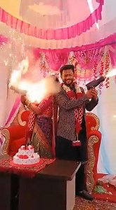 𝗩𝗶𝗲𝘄𝗲𝗿𝘀 𝗱𝗶𝘀𝗰𝗿𝗲𝘁𝗶𝗼𝗻 𝗶𝘀 𝗮𝗱𝘃𝗶𝘀𝗲𝗱 | A viral video of a wedding mishap left people calling ceremonial show-off into question after a bride’s attire briefly caught fire due to a handheld fireworks gun malfunction. Source - Twitter #ViralVideo #WeddingMishap #TimesNow | TIMES NOW