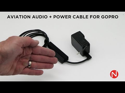 NFlightCam Aviation Audio + Power Cable for GoPro Hero