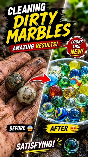 Cleaning Dirty Marbles to Make Them Shine Again