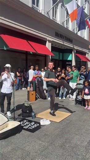 There’s something magical about Grafton Street when it comes alive with music, and @rocktheshoptrio are a perfect example! 🎶💛 Their lively performance brings the heart of Dublin to life, drawing in locals and tourists alike to stop, listen, and feel the city’s vibrant energy. Street performances like this remind us why Dublin’s spirit is so unforgettable—full of talent, joy, and community. Have you ever stumbled upon a busking performance that completely made your day? #GraftonStreet #DublinBu