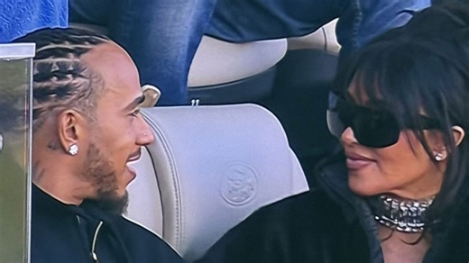 How 'protective' Lewis Hamilton guarded 'glowing' Kim Kardashian at Super Bowl