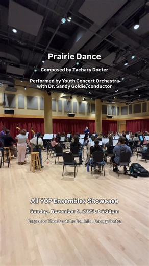 Richmond Symphony School of Music on Instagram: "The first piece on Youth Concert Orchestra’s performance this weekend, Zachary Docter’s rustic Prairie Dance, makes this East Coast-based Youth Orchestra want to move out west! 🏜️🐎🤠 The talented young musicians in YCO will come together with our other YOP ensembles this Sunday for an unforgettable season opener featuring nearly 200 students across five ensembles. We can’t wait to see you there! 🎻🎺🥁 All YOP Ensembles Showcase Sunday, November
