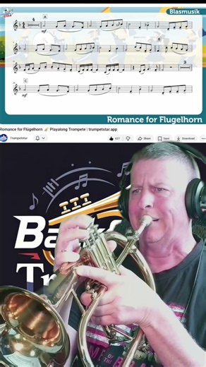 Romance for Flügelhorn 🎺 Playalong Trompete | trumpetstar.app