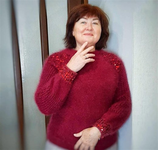 Angora Sweater Knit Sweater Chunky Knit Sweater Handknit Fuzzy Sweater Winter Sweater Fluffy Sweater Woman Handmade Sweater Purple - Etsy