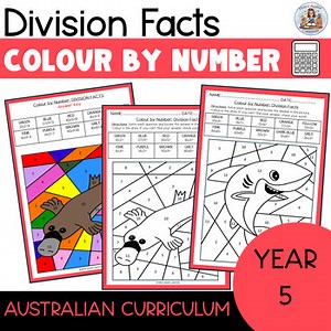 Color By Number – Division Facts, Grade 5