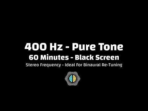 400 Hz Pure Tone | Emotional Balance & Mental Clarity Frequency | 60 Minutes | Black Screen | Stereo