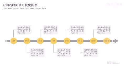PPT时间轴流程图轴递进动态图表（可编辑修改）