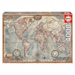 sharafdg.com: Educa Borras 14827 Historic World Map Puzzle 4000pcs