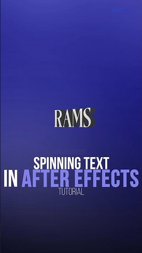 Spinning Text In After Effects Tutorial