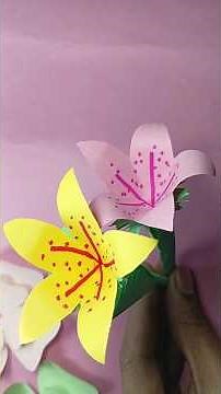 DIY Paper Flower 🌸 | Easy Colour Paper Craft for Kids & Beginners#diy #papercraft #paperflower