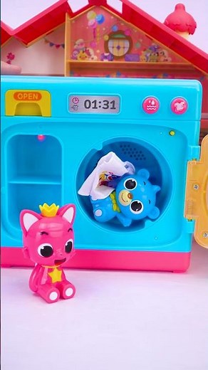 Unboxing and Review Pinkfong Baby Shark Talking Washing Machine Playset | ASMR Video