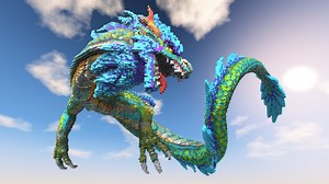 Minecraft Serpent Dragon Build Schematic - 3D model by inostupid