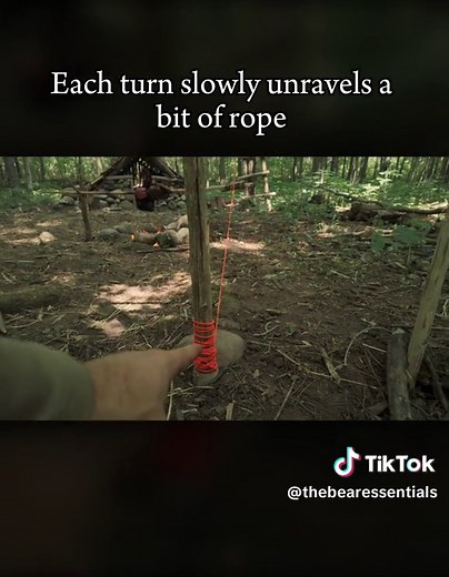 Strange but GENIUS invention! My YouTube Video has the full build (and 10 other fun bushcraft projects) This is called the DaVinci Flying Pendulum Escapement. It rotates for anywhere from 10-20 minute and is a fun bushcraft project for the kids. #bushcraft