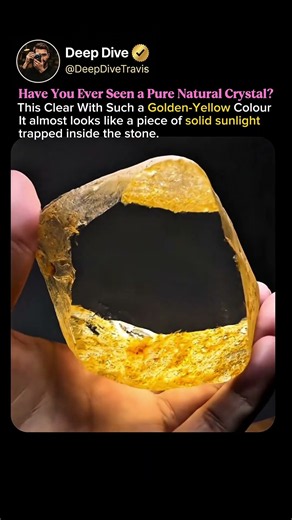 This Crystal Looks Like a Piece of Solid Sunlight 🟡