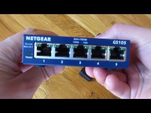 NetGear ProSafe GS105 5 Port Gigabit Switch - Unboxing and Detailed Close Ups