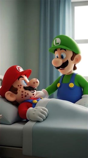 Luigi‘s helping sick Mario ￼