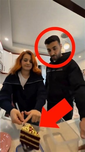 He ruins perfect kitchen hack in one second 🍰😂 #shorts