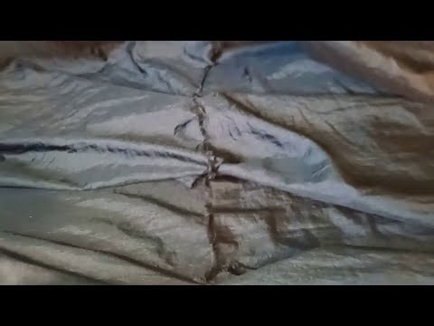 sewing a ripped, #hammock ,to make it an #underblanket,