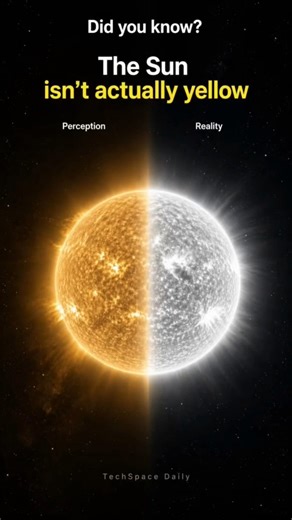 The Sun isn’t actually yellow 😳 #shorts #space #science #youtubeshorts
