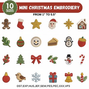 Christmas Embroidery Designs, Christmas Tree Elements, Christmas Botanical,winter Snowman Machine Embroidery Files,10 Sizes,instant Download - Etsy