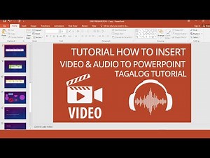 how to insert video or audio in PowerPoint Presentation Tagalog Tutorial