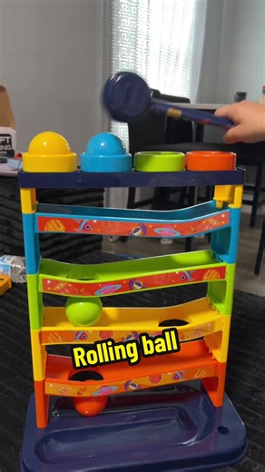 Colorful Rolling Ball Track Toy Set, 1 Set Fun Hammering Game with Random Color Balls, Educational Multi-Activity Playset for Kids