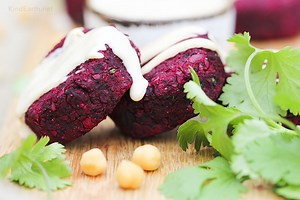 Roast Beetroot Falafels - easy gluten-free vegan
