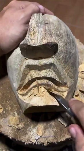 wooden mask making process#shorts