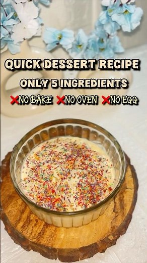 🔥 Fireless Dessert Recipe | Only 5 Ingredients | No Bake, No Oven, No Egg 🍮✨