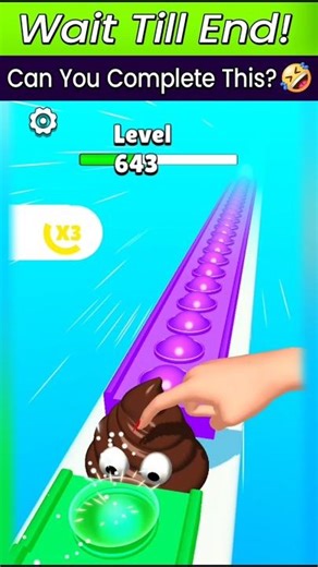 Lower - Power Booster Then Stop | Happy Pop Run Level - 643 #gaming #youtubeshorts #gameshorts