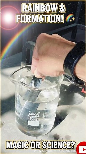 How to make a REAL RAINBOW at home! 🌈✨ #ScienceHack