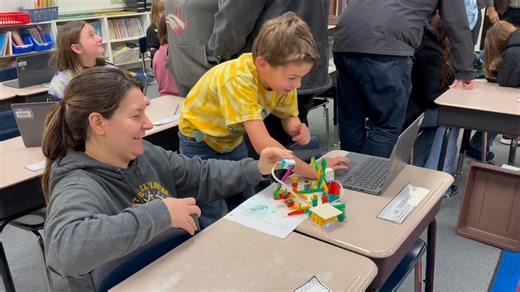 Our hicap kids have been working hard before school every Wednesday learning about coding with our Lego kits. They had the pleasure of showing off their learning tonight to family and friends. | Robert Gray Elementary School