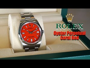 4k Unboxing & Review Rolex Oyster Perpetual Coral Red 36mm 126000 - very rare luxury watch