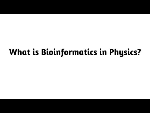What is Bioinformatics in Physics ?