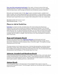 Beautiful tourist places in Goa – Sightseeing,Travel destinations - SlideServe