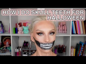 EASY HALLOWEEN SKULL TEETH MAKEUP TUTORIAL