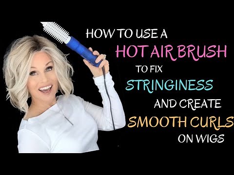 HOW TO use HOT AIR BRUSH to FIX stringiness in wigs! CREATE smooth curls | Raquel Welch UNFILTERED