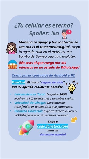 ¡EVITA EL DESASTRE! Cómo pasar contactos de Android a PC fácil #pctips #viral #android #parati