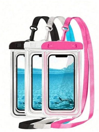 1/4pcs Waterproof Bag, Universal Waterproof Phone Pouch, Waterproof Phone Case, Waterproof Phone Dry Bag, Beach Waterproof Dry Phone Bag, Suitable For Smartphones, Travel Phone Accessories, Wallet, Outdoor Sports, Vacation, Swimming Pool | SHEIN