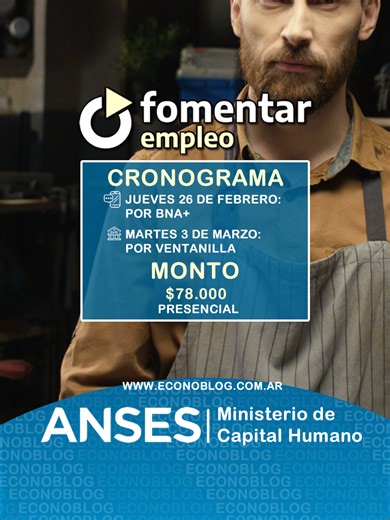 Cronograma de Pagos del Plan Fomentar Empleo Febrero 2026